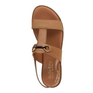 BELLA VITA Womens Brown Bit At Min-italy Round Toe Leather Sandals Shoes 6